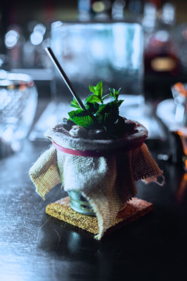 Queen Park Fizz a drink invented by René Soffner at the Kinly Bar in Frankfurt
