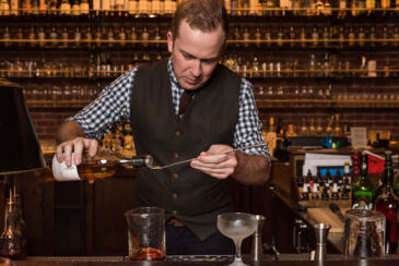Kyle Sanders at Multnomah Whiskey Library in Portland